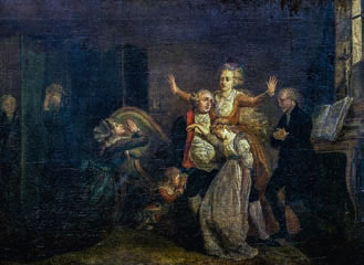 Los últimos momentos de Luis XVI, por Charles Benazech.